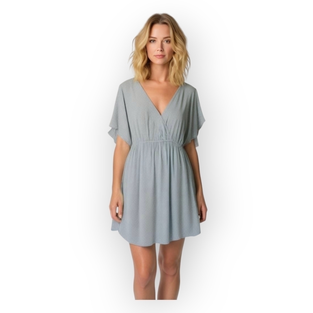 & Other Stories Mint Dot Tie Back Mini Dress Size 8 NWT Boho Summer Vacation